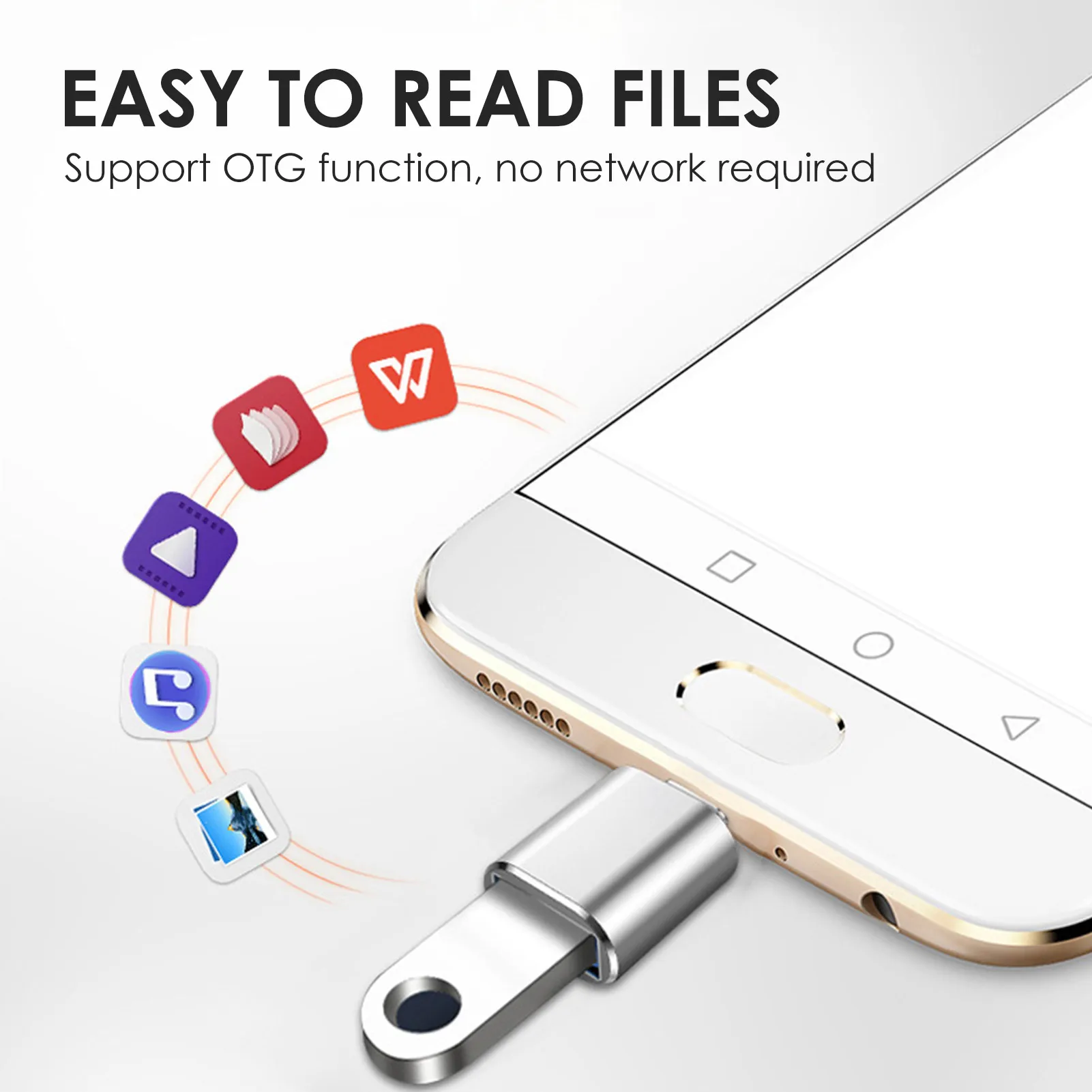 Адаптер для телефона с интерфейсом USB Type C на USB