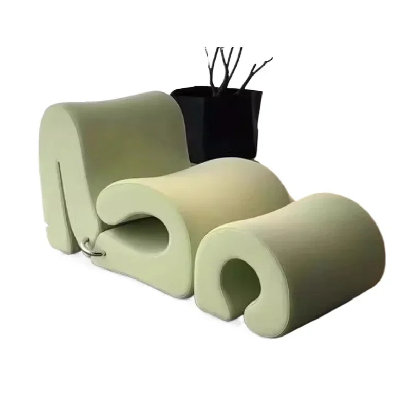

Minimalist Fabric Sofa Designer Cream Wind Creative Personality Villa Home Premium Single Sofa Chair