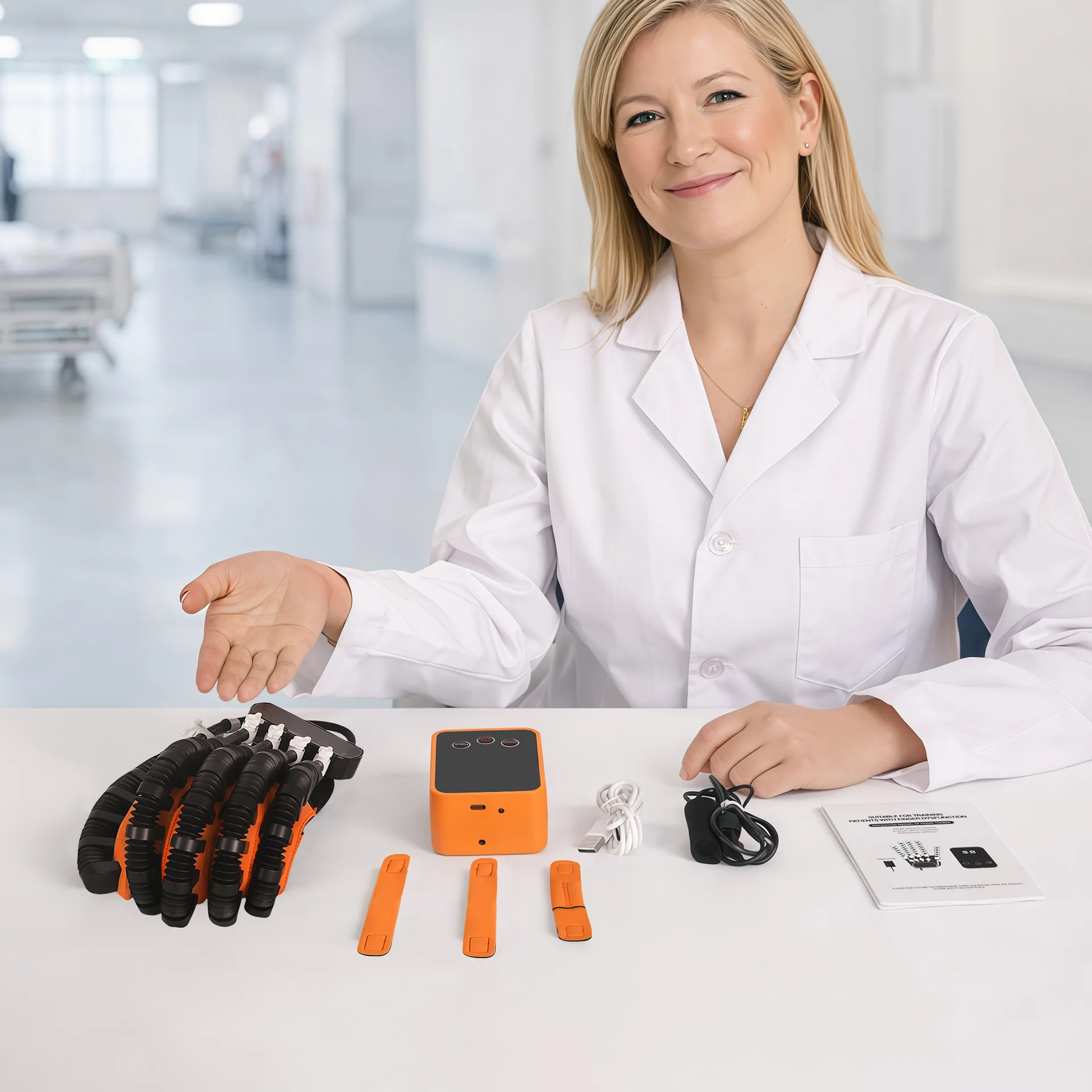 Plug-in Style Rehabilitation Training Stroke Hemiplegia Hand Massage Robot Gloves