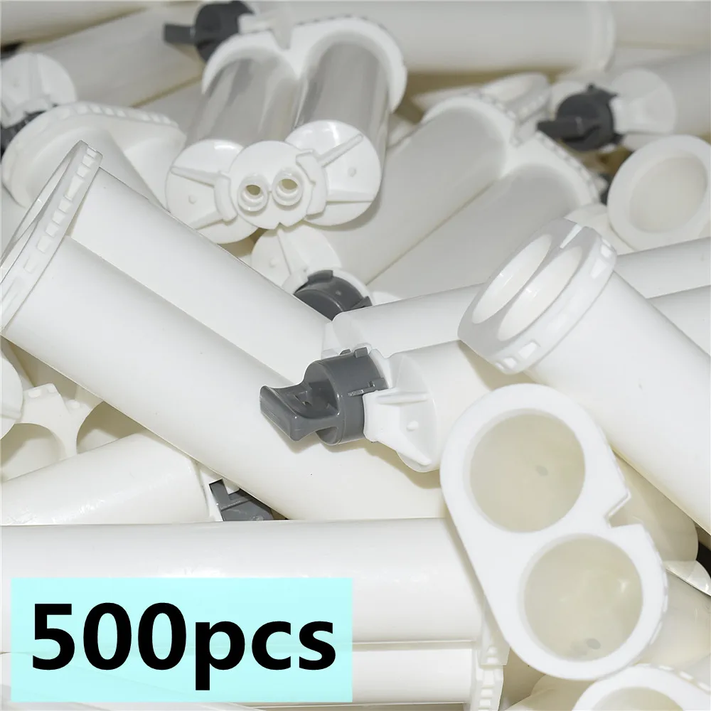 500 Stück 1:1 Leere Kartuschen 50ml Epoxidharz-Klebstoffe AB-Tuben-Kartuschen Applikator Zweikomponenten-Spender-Tube & 1000 Stück Verschlüsse – Detail 1