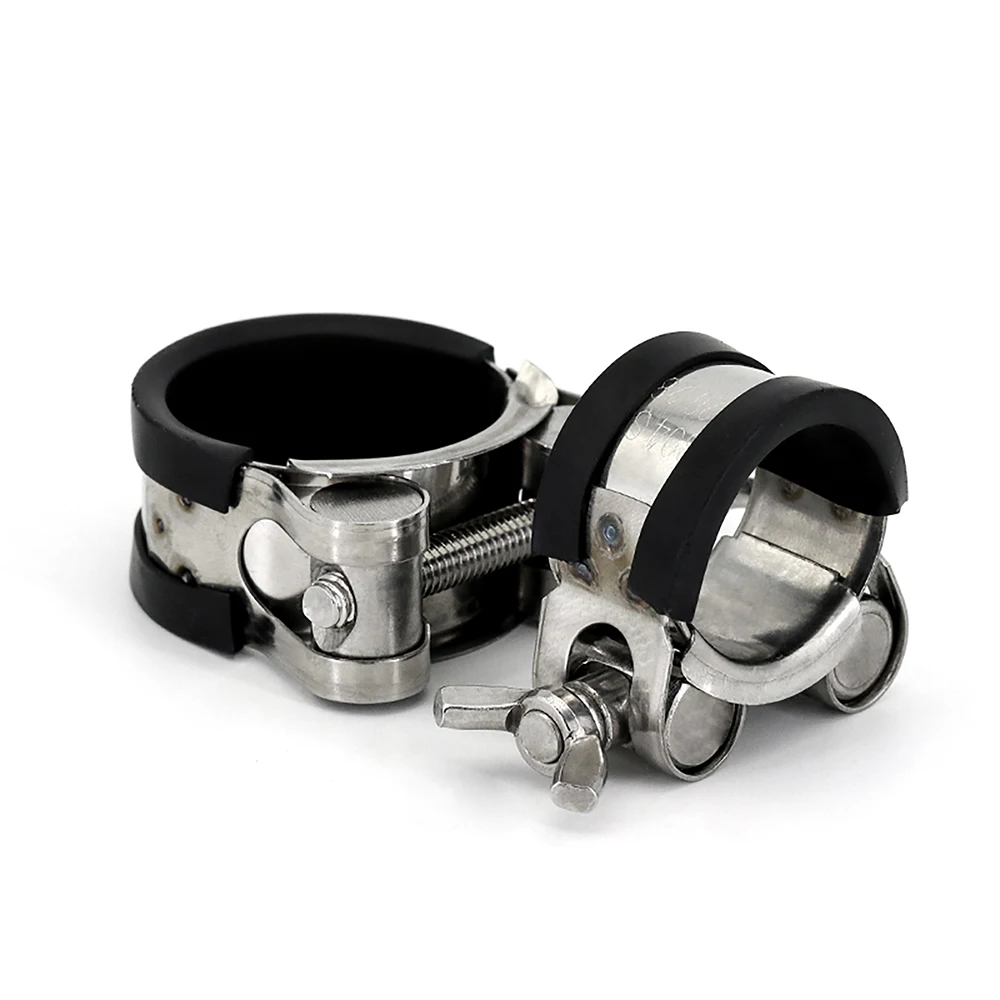 304 Stainless Steel Powerful Hose Pipe Tube Clamps Exhaust Air Water Pipes Durable Sealing Powerful Strength With Adhesive Strip