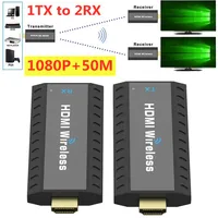 Transmisor y receptor de vídeo inalámbrico Compatible con HDMI, Kits G6W, adaptador extensor de TV Dongle 1080P para monitores, proyectores y portátiles