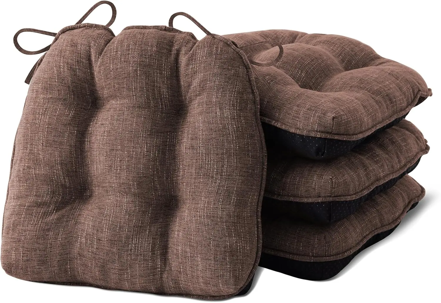 

Chair Cushions for Dining Chairs Set of 4, Kitchen Chair Pads with Ties and Non Slip Backing, Tufted Memory Foam Seat Cushion