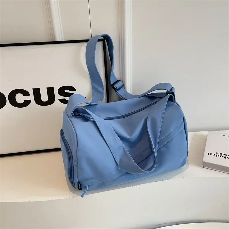 Canvas Zipper 2024 High Quality Travel Handbag Solid Large Capacity Simple Casual Shoulder Bag Soft Versatile Crossbody Bag