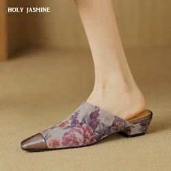 2024 New Fashion Muller Shoes High-Quality Sheep Suede Comfortable High Heel Slippers Simple Home Slippers Daily Casual Shoes