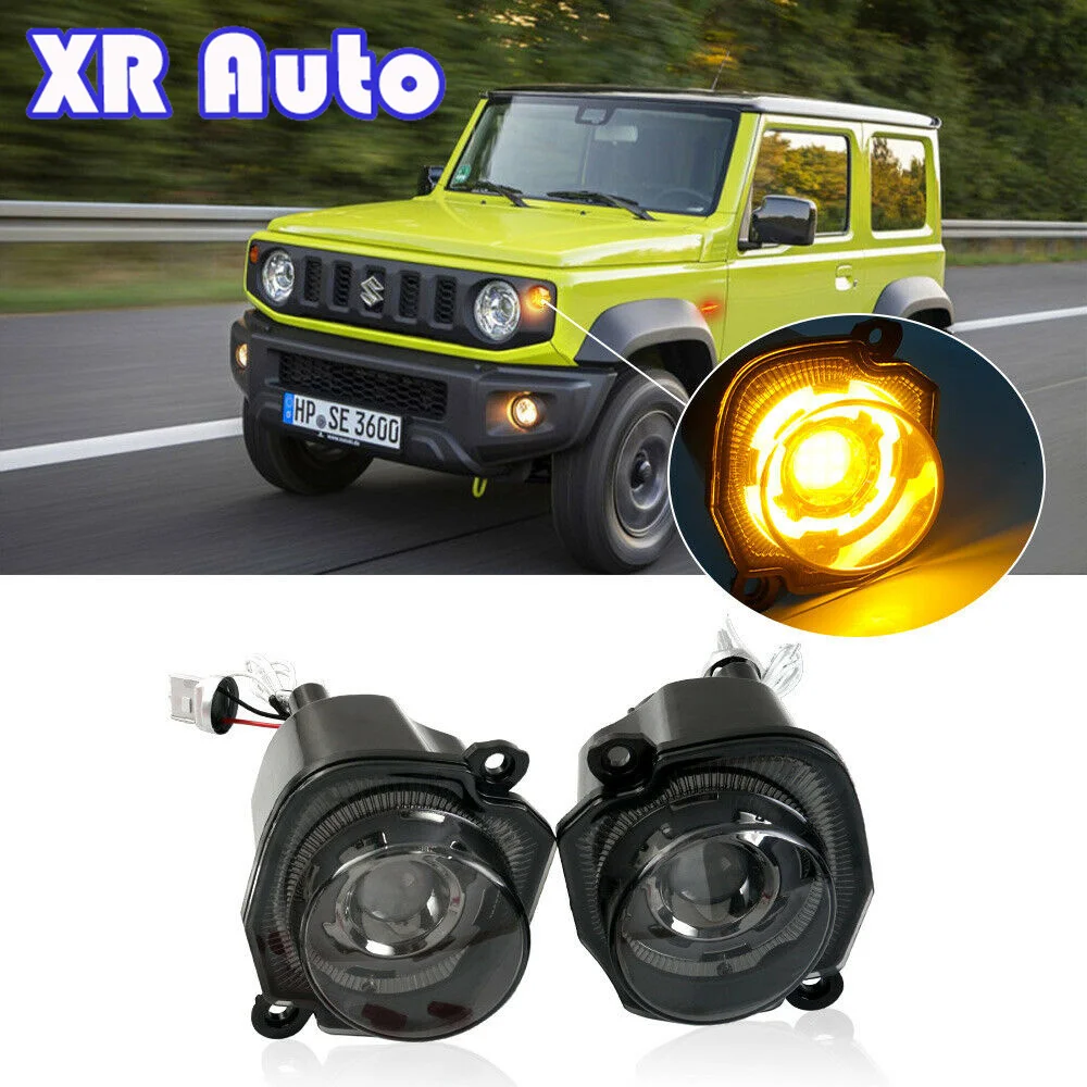 

Led Car Grille Turn Signal Light for Suzuki Jimny JB64 Jb74w 2019 2020 2021 2022 2023 Amber White Head Daytime Running Lamp