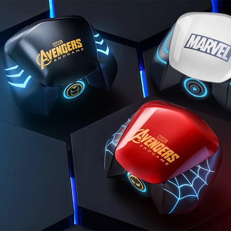 Disney Marvel BTMV15 Iron Man Wireless TWS Bluetooth Earphone Noise Reduction Sports Gaming Waterproof Earbuds with Mic Headsets