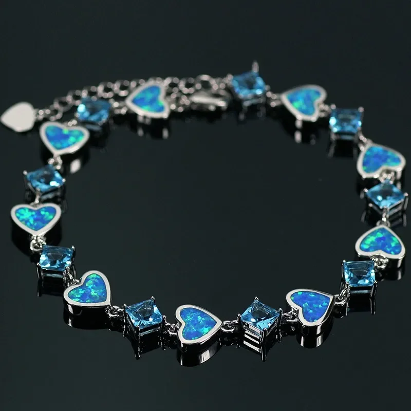 

JLB-154 Romantic Style Blue Opal Bracelets For Women Hot Sale Jewelry for Lady Gift for Lover