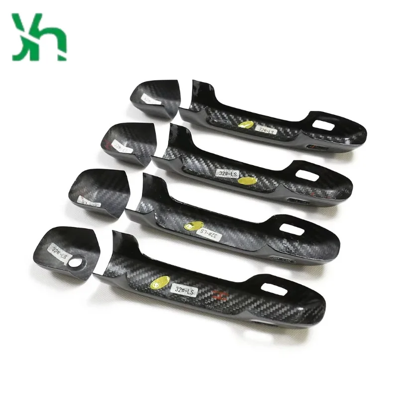 Дверные ручки из сухого углеродного волокна для Toyota Land Cruiser Prado GX-R AT, внешняя насадка, 4 шт.