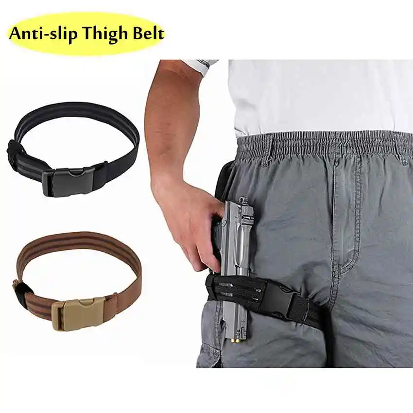 Tactical Elastic Anti-slip Thigh Belt Leg Strap Military Thigh Holster Bond Leg Hanger with Quick-Release Buckle