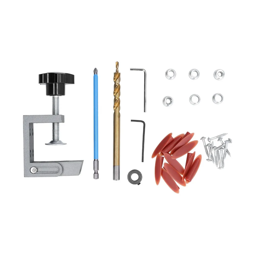 32PCS 15 Degree Oblique Hole Locator Aluminum Alloy High Strength Drill Locator Tool Wear Resistant Self Tightening Clamp