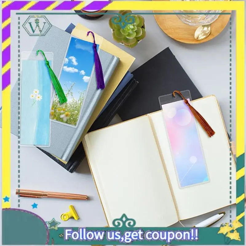 NEW Clear PVC Bookmarks Protective Sleeves Transparent Protector Film Wedding Photo Strip Sleeve