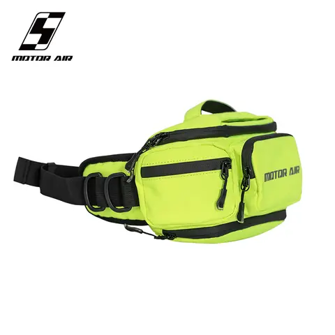 Motor-Air Green Motorcycle Waist Bag Multifunctional Chest Pack Crossbody Bag Outdoor Riding Equipment Package With Rain Cover
