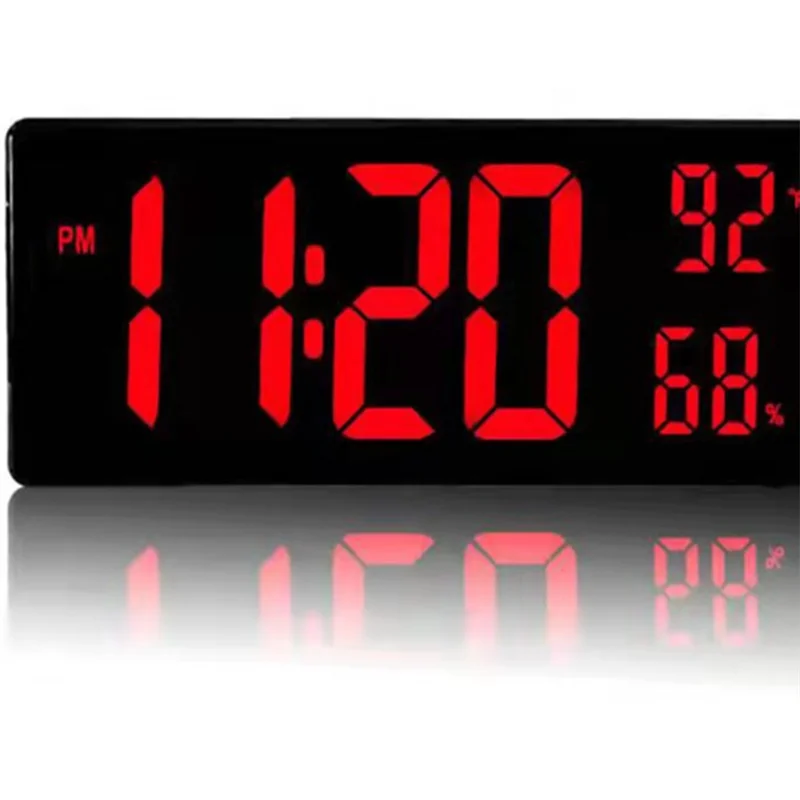 Super Large Screen Wall-Mounted Clock, BIG BOWL Design, Living Room LED Digital Clock,Hanging Stand For Home Decor