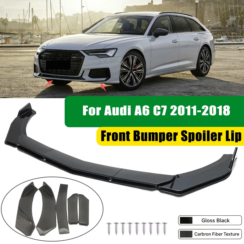 For VW Touran 2003-2026 5Pcs ABS Car Front Bumper Lip Spoiler Splitter Body Kit Canard Tuning Accessories