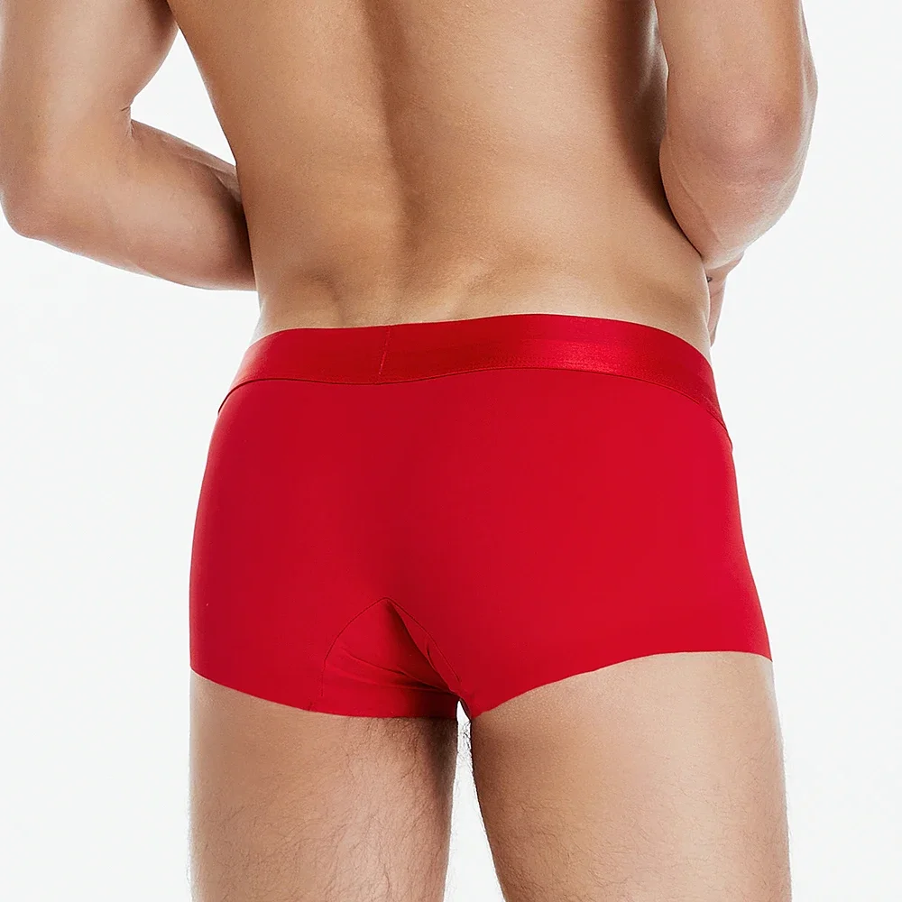 Mens Sexy Boxer Ice silk seamless Underwear Slip Hombre underpants calson homme shorts boxer