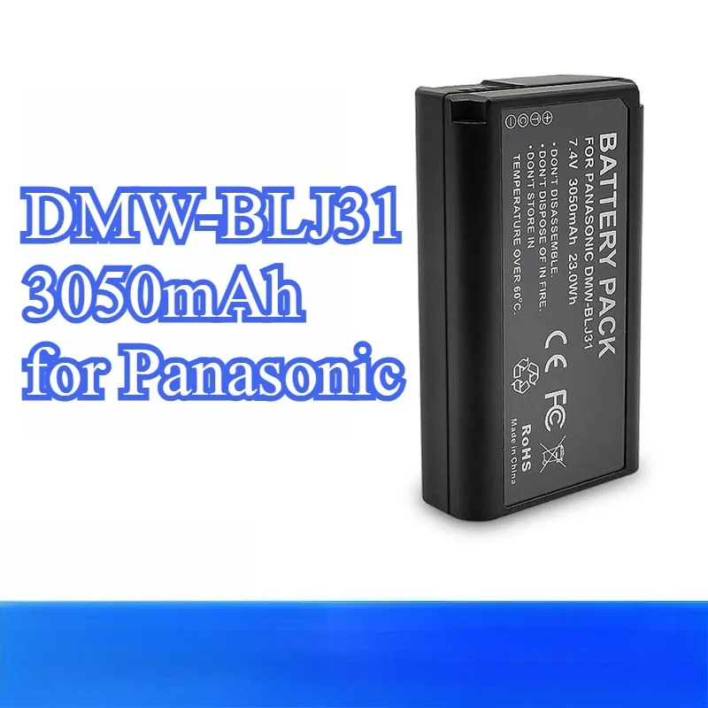 

Сменный аккумулятор емкостью 3050 мАч для Panasonic DMW-BLJ31, совместимый с полнокадровой беззеркальной камерой LUMIX S1 S1R S1H S5 S5II