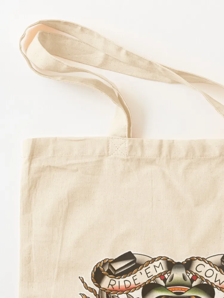 التقليدية ركوب إم كاوبوي الوشم تصميم حمل حقيبة حقائب قماش حمل الحقائب حقيبة ملابس امرأة أكياس قابلة لإعادة الاستخدام #3