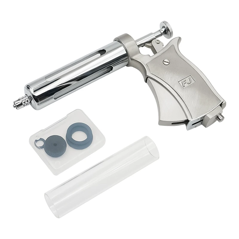 

50ml Adjustable Vaccine Injector Livestock Semi-Automatic Continuous Syringe Veterinary Equipment for Horse Sheep Cattle Pig
