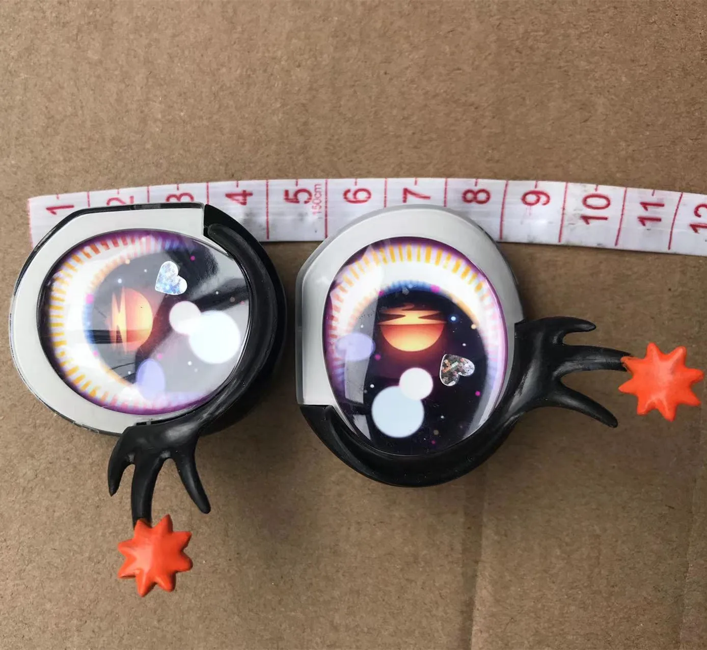 كبير قوس قزح دمية عيون 1/3 دمية الرموش الحقيقية لامعة دمية العين كرات ملونة دمية حية الديكورات الأصلي لطيف دمية الملحقات