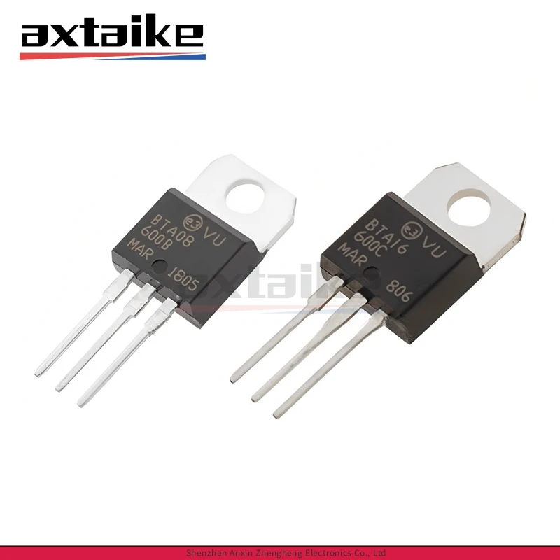 

10PCS BTA06 BTA08 BTA12 BTA16 BTA20 BTA24 600B 600B 800B 800C 6A 8A 12A 16A 20A 24A 600V 800V Three-Quadrant TRIAC Transistors