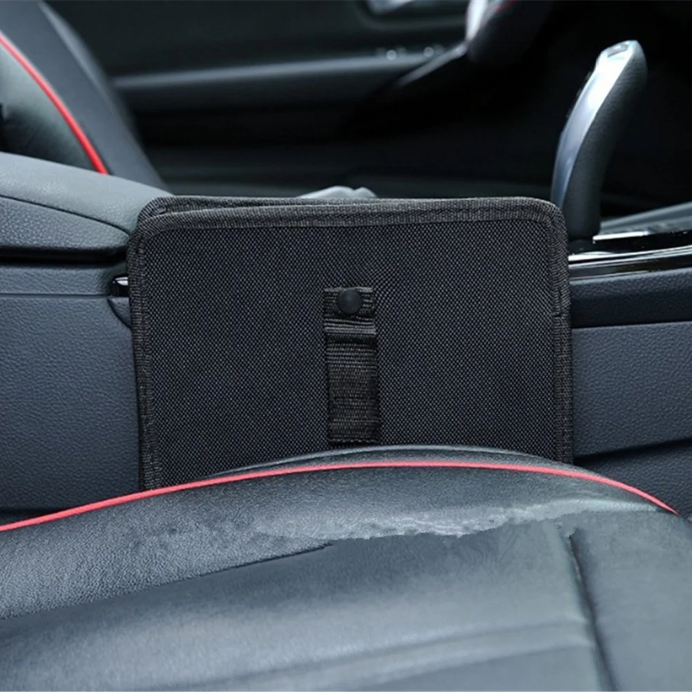 

Black Collapsible Car Trash Can Leak Proof Foldable Waste Bag for Car Seat Organizer Multi-Use Storage Tidy Away Wrappers