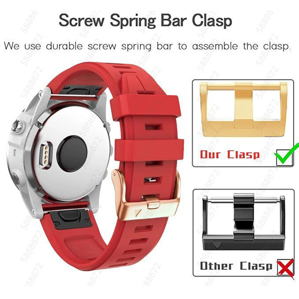 20mm Silicone Smart Watch For Garmin Fenix 6S 6SPro 5S Plus 7S Strap Quickfit Correa Bracelet Descent Mk2S/Instinct 2S Watchband