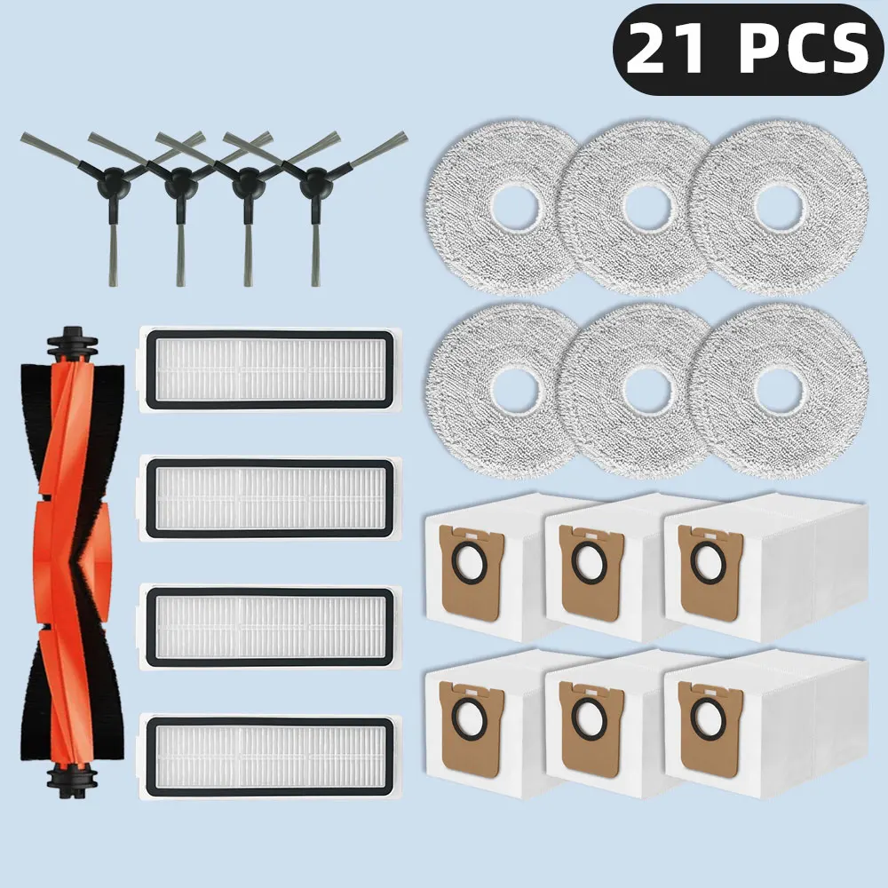 Kit 20 Accessoires Compatibles Xiaomi X20 Max / X20 Pro - Brosse, Filtres HEPA, Sacs, Chiffons
