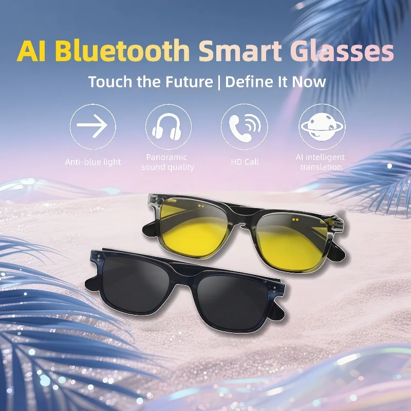 

GT-51 Al intelligent translation glassesTranslation Sunglasses Voice Remote Control Music Eyewear Waterproof Eyeglasses
