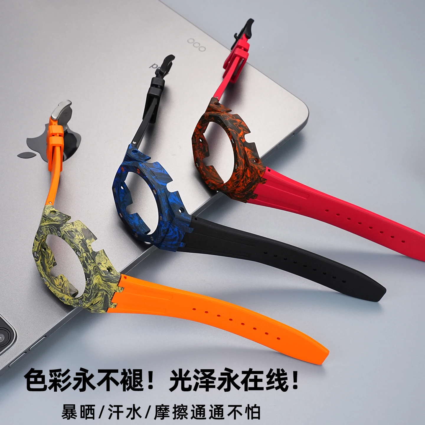 For Casio GA-2100 Ceramic Case Replacement Mod kit GA2100 Lightweight Fluororubber Watch Strap metal watchband Watch Accessories