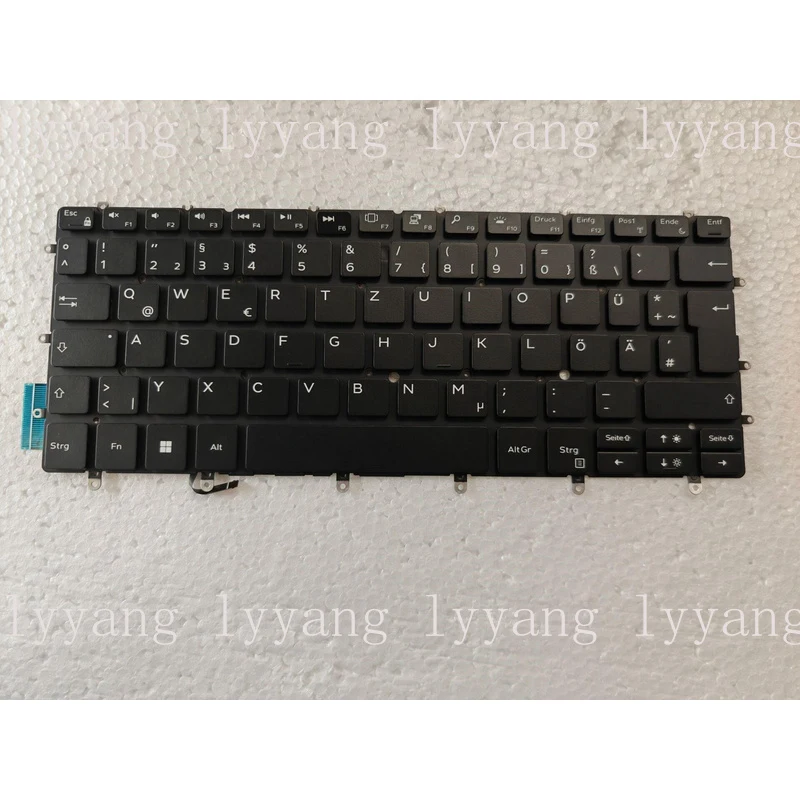 

f NEW FOR Dell XPS 13-9370 9317 9380 9305 7390 P82G German black backlit keyboard