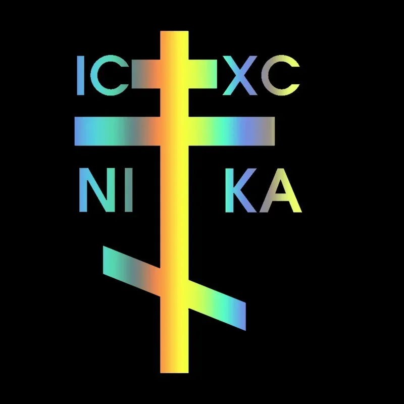 car sticker Orthodox cross of Nick vinyl decal waterproof stickers on truck rear bumper window vinyl die cut 6.6cm*10cm