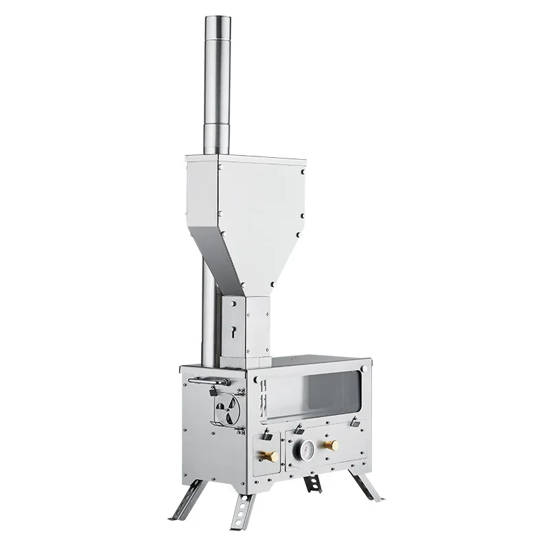 

Портативная уличная печь на дровах, пеллетная печь, печь для приготовления пищи из нержавеющей стали, снаряжение для кемпинга