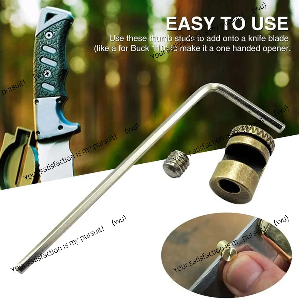 110 Thumb Stud Push Button 416 Steel Material 110 Screw Pusher Screw Set of 3 Pieces Hex 110 Blade with Hex Wrench