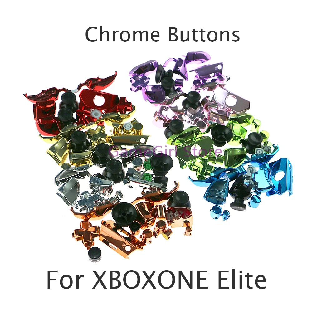 

10sets For Xbox One Elite Controller Full Set Chrome Buttons Dpad LB RB LT RT Bumpers Triggers Mod Kit