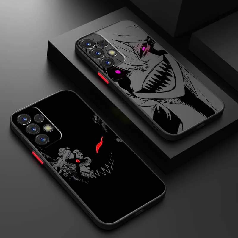 Comics Black Clover Carton Art For Samsung A72 A71 A55 A54 A53 A52 A51 A35 A25 A17 A15 A14 5G Frosted Translucent Phone Case