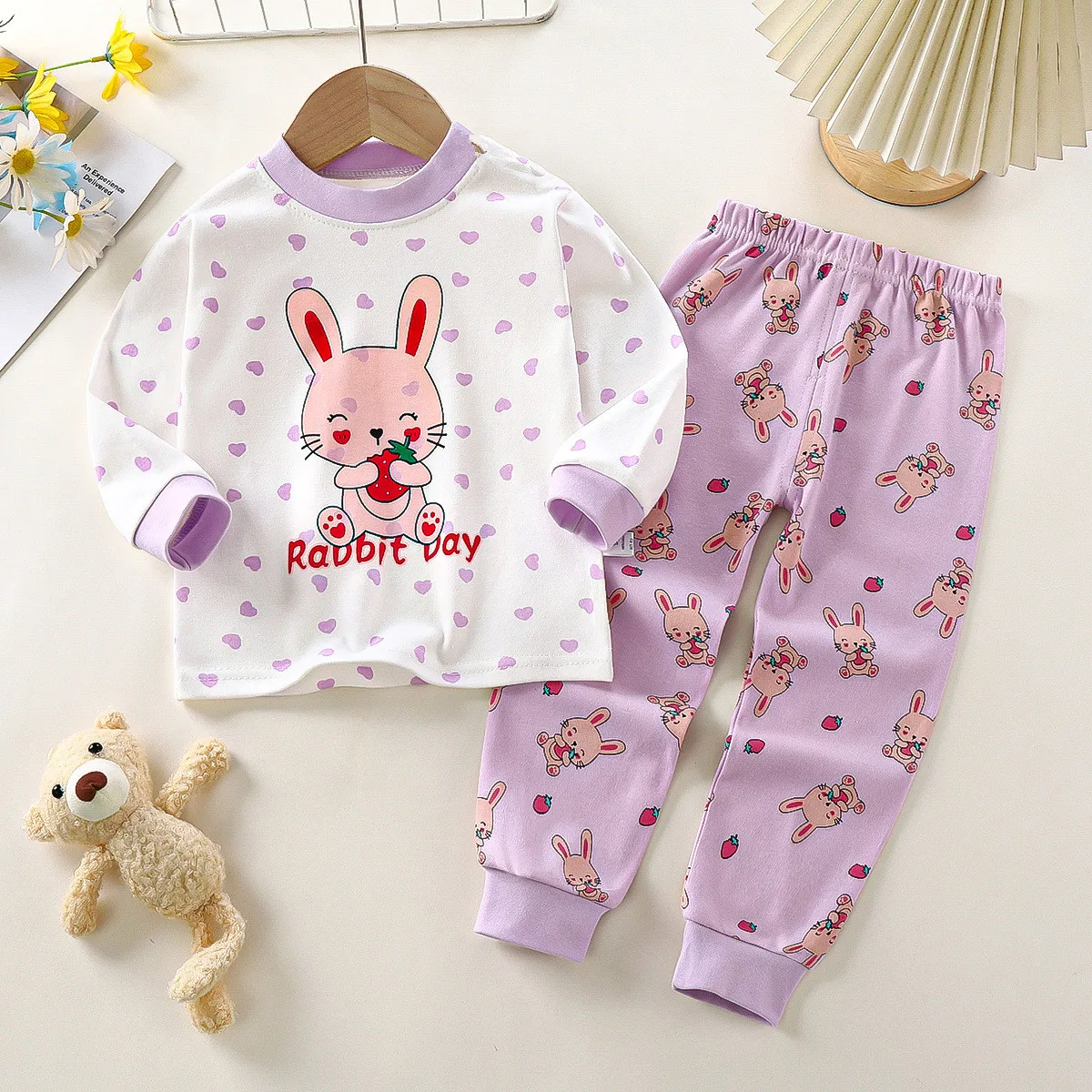Kids Sets Cotton Kids Clothes Long Sleeve Home Sleepwear Children's Clothing Boy Girl Autumn winter Tops Pants Suits