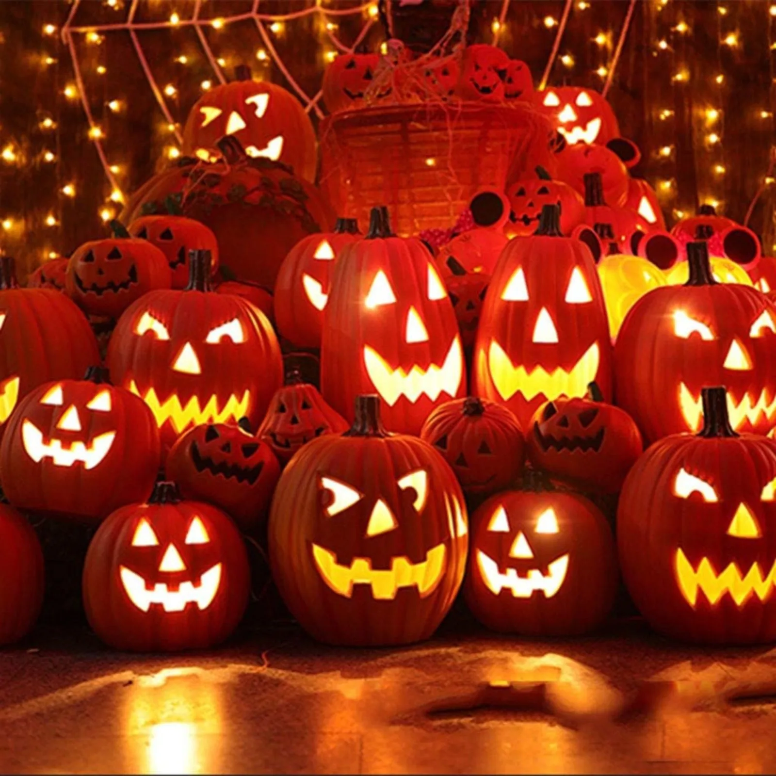 Halloween Decoration Scream Pumpkin Led Festival Accessories Decorations Jack O Lantern Pumpkin Party Indoor And Outdoor Decor