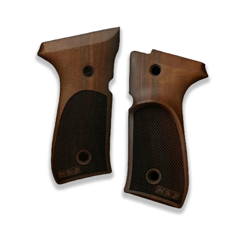 KSD Brand Beretta 92FS, 92 A1, 92G, 92D, 96, M9 Compatible Walnut Grips Diamond