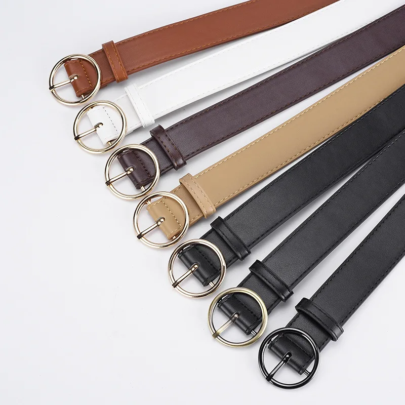 

PU Leather Belts Women Candy Color Simple Metal Buckle Belt Strap Female Jean Pants Waistband Belts Luxury Designer Gift