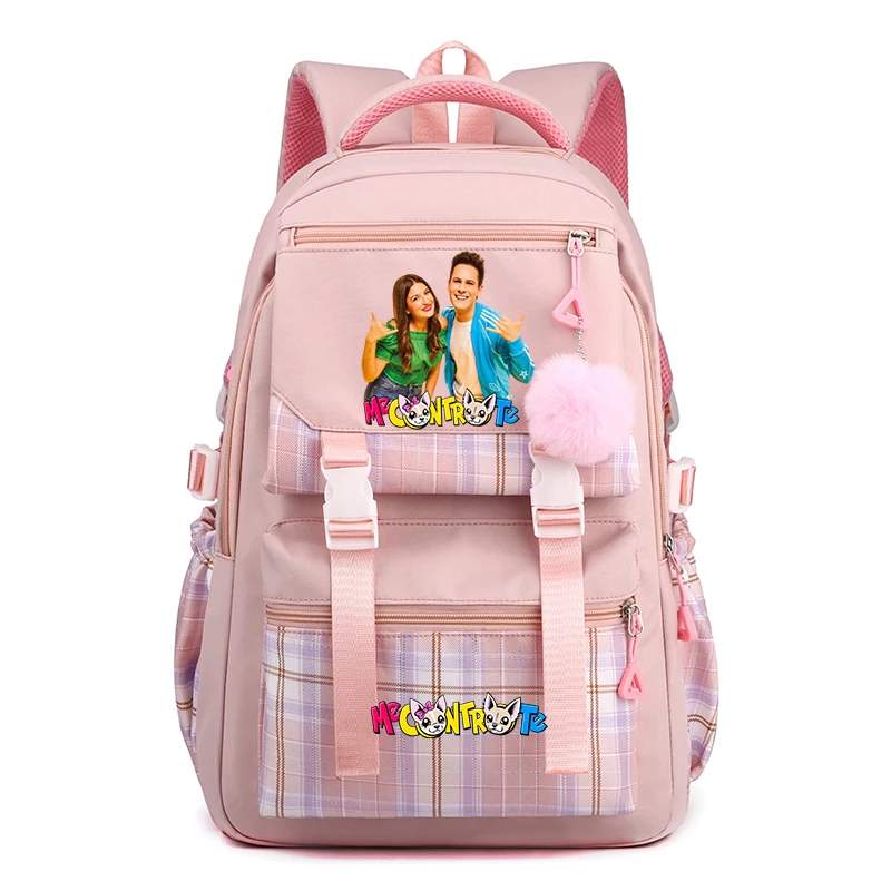 New Me Contro Te Print Backpack Kids Canvas Schoolbag Fashion Me Contro Te Girls Bagpack Students Lightweight Bookbag Mochila