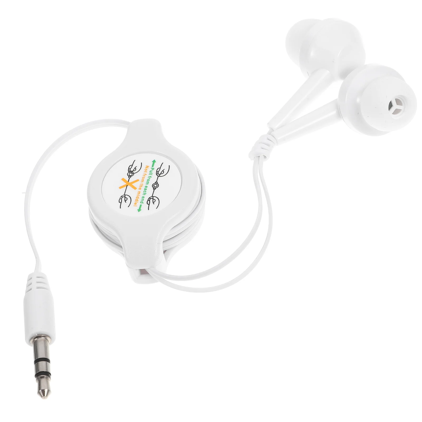 

Earbuds Retractable Wired Plug Earphones Cable Retractable Headphones In Ear Earbuds 3.5Mm Earphone Mini Compact In Ear