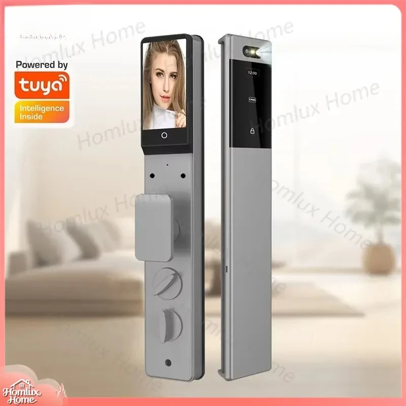Original Waterproof Smart Outdoor Lock with 3D Facial Recognition Digital Password Tuya APP Control Handheld Mortise Door