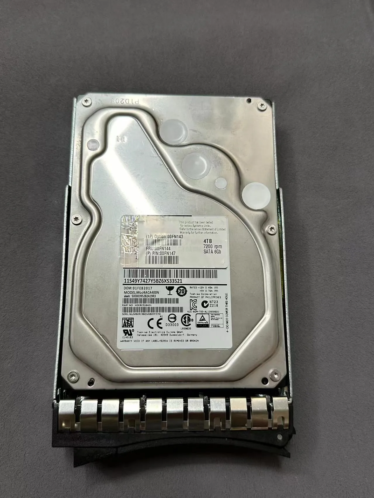 Disco 4T SATA Enterprise, X3650, M4, M5, 00FN144, 00FN143, 00FN147