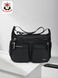 Vrijwilliger Crossbody Tassen Voor Mannen 2023 Nieuwe Multi-Pocket Modieuze Reizen Forens Casual Capaciteit Vintage Oxford Tassen 1801-07