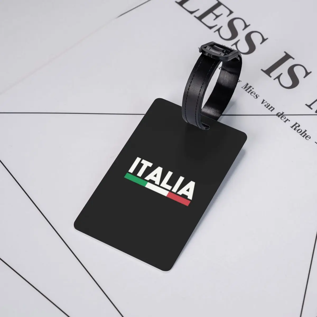 Custom Flag Of Italy Luggage Tag With Name Card Italian Patriotic Privacy Cover ID Label for Travel Bag Suitcase