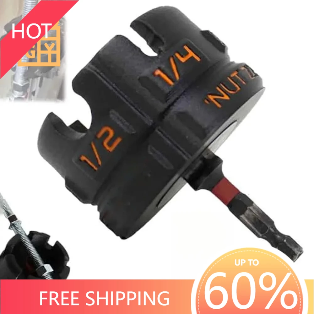 Accesorio de taladro con cremallera para tuercas, extracción rápida de tuercas y pernos, herramienta extractora de pernos, estantes de conductos, accesorio de llaves de tubo