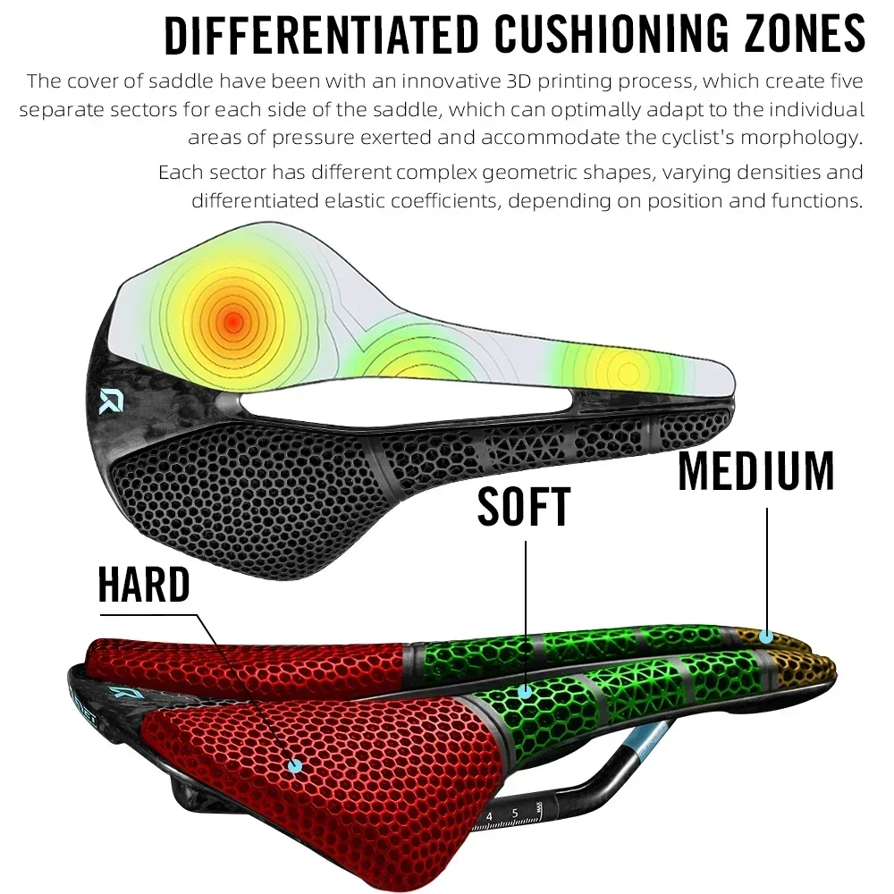 

RYET полностью карбоновые детали для велосипеда, велосипедное седло с 3D принтом 245 мм * 143/150 мм, 125 г, 180 г, 7*9 мм, карбоновое сиденье для велосипеда, MTB, гравийное дорожное седло
