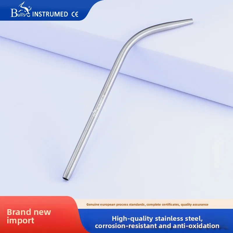 

Bulls Instrumed Intl Dental metal suction tube, anterior curved oral implant, extraction tool and instrument Straw apparatus