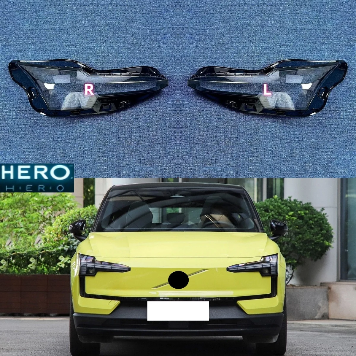 

Для Volvo EX30 2024 2025 крышка фары прозрачный корпус фары из плексигласа замена оригинального абажура